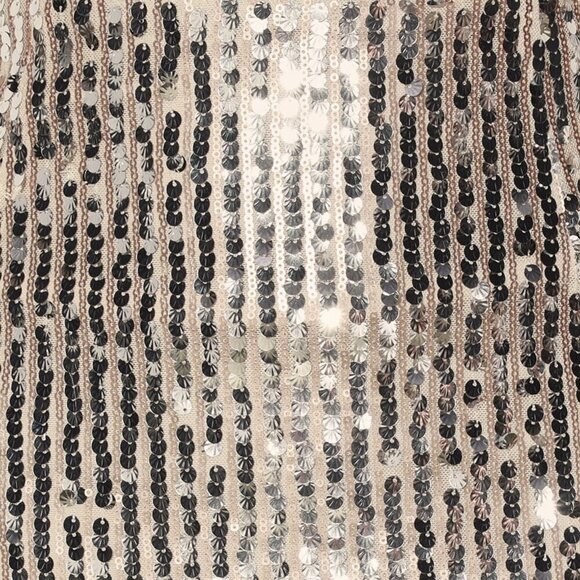 NWT Lulus Sequin Your Heart Champagne Sequin Sleeveless Mermaid Maxi Dress​ - Picture 5 of 9